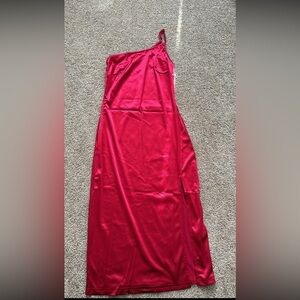 red silk dress size small
